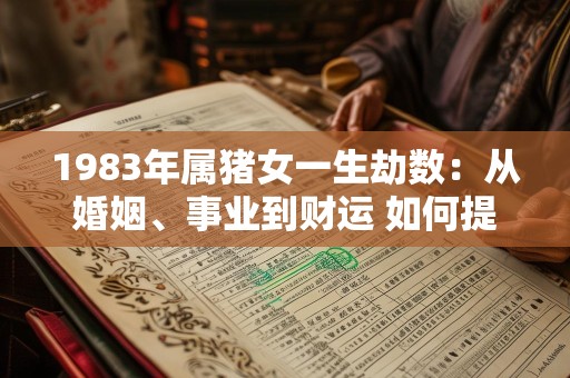 1983年属猪女一生劫数：从婚姻、事业到财运 如何提前预防劫难