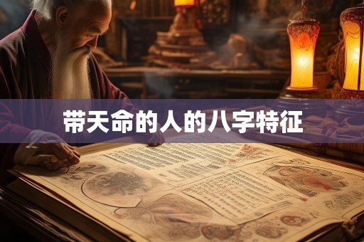 带天命的人的八字特征