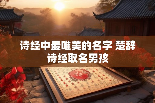 诗经中最唯美的名字 楚辞诗经取名男孩
