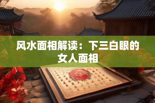 风水面相解读：下三白眼的女人面相