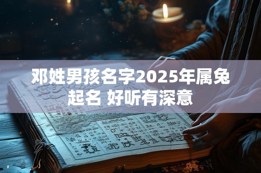 邓姓男孩名字2025年属兔起名 好听有深意