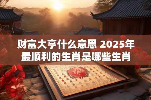 财富大亨什么意思 2025年最顺利的生肖是哪些生肖