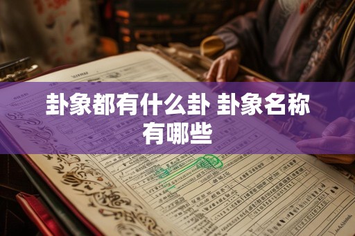 卦象都有什么卦 卦象名称有哪些