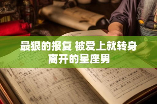 最狠的报复 被爱上就转身离开的星座男