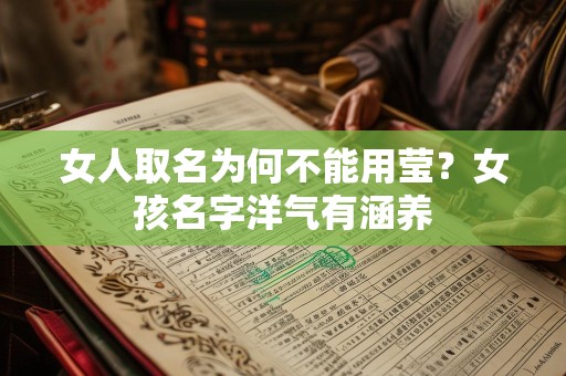 女人取名为何不能用莹？女孩名字洋气有涵养