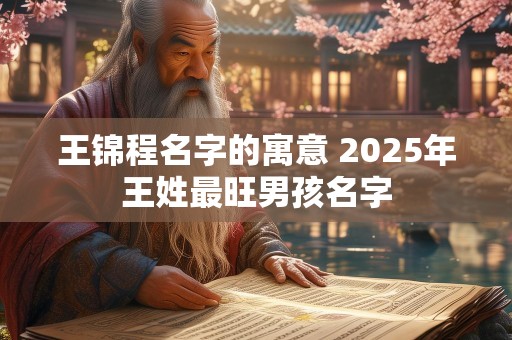 王锦程名字的寓意 2025年王姓最旺男孩名字