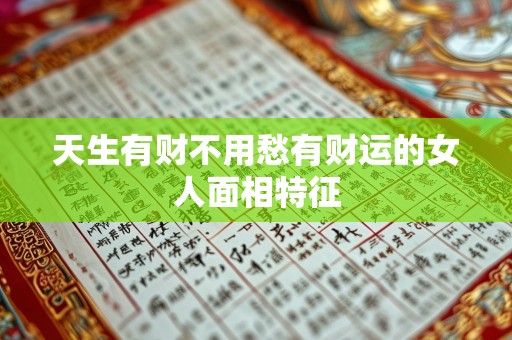 天生有财不用愁有财运的女人面相特征
