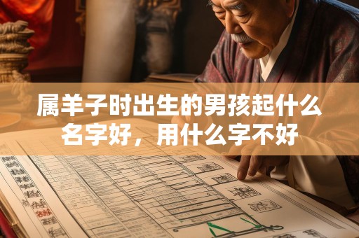 属羊子时出生的男孩起什么名字好，用什么字不好