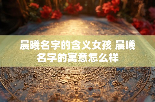 晨曦名字的含义女孩 晨曦名字的寓意怎么样
