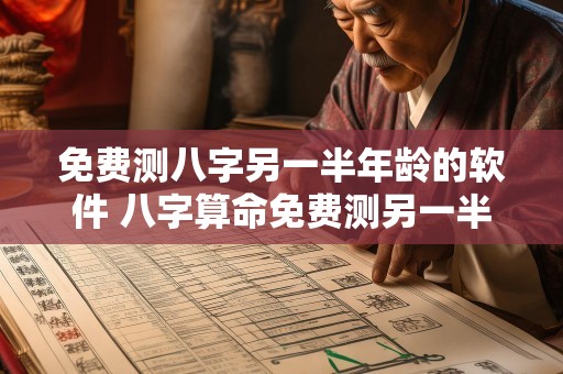 免费测八字另一半年龄的软件 八字算命免费测另一半出现时间