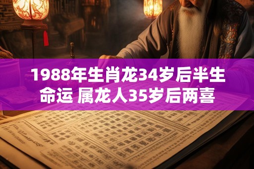 1988年生肖龙34岁后半生命运 属龙人35岁后两喜