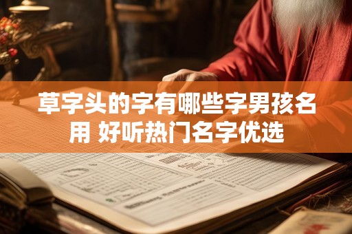 草字头的字有哪些字男孩名用 好听热门名字优选