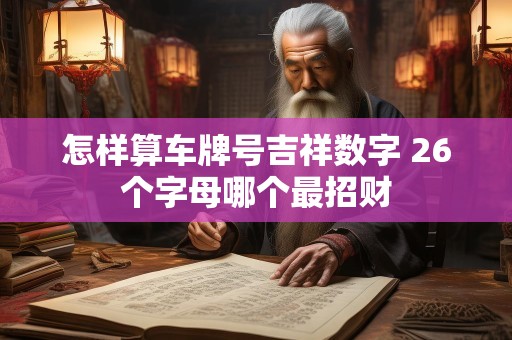 怎样算车牌号吉祥数字 26个字母哪个最招财