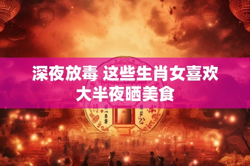 深夜放毒 这些生肖女喜欢大半夜晒美食