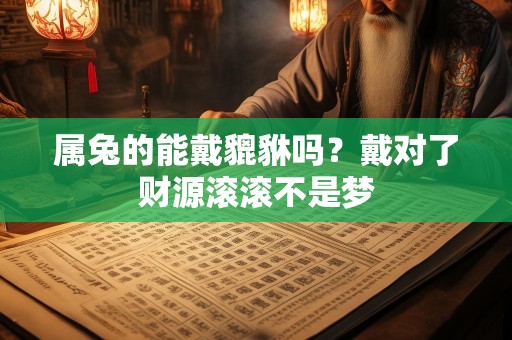 属兔的能戴貔貅吗？戴对了财源滚滚不是梦