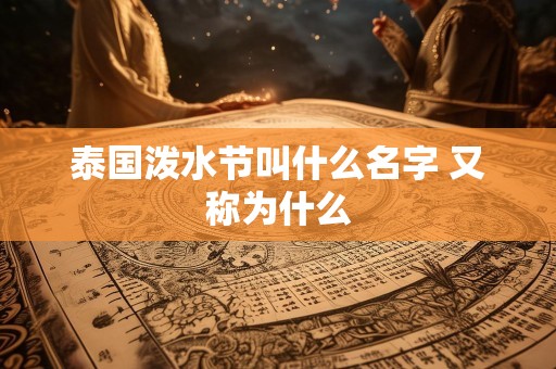 泰国泼水节叫什么名字 又称为什么