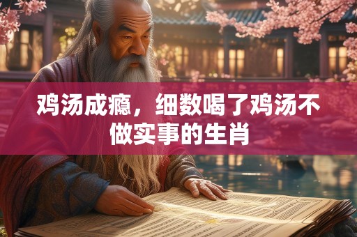 鸡汤成瘾，细数喝了鸡汤不做实事的生肖