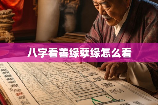 八字看善缘孽缘怎么看