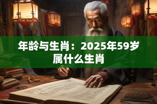 年龄与生肖：2025年59岁属什么生肖