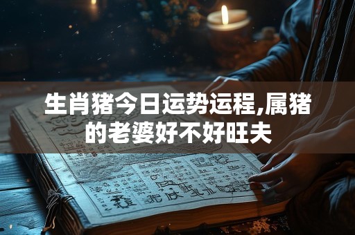 生肖猪今日运势运程,属猪的老婆好不好旺夫