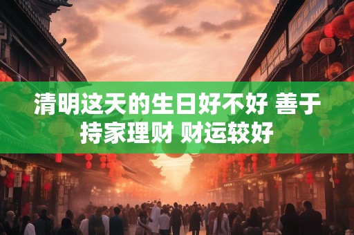 清明这天的生日好不好 善于持家理财 财运较好