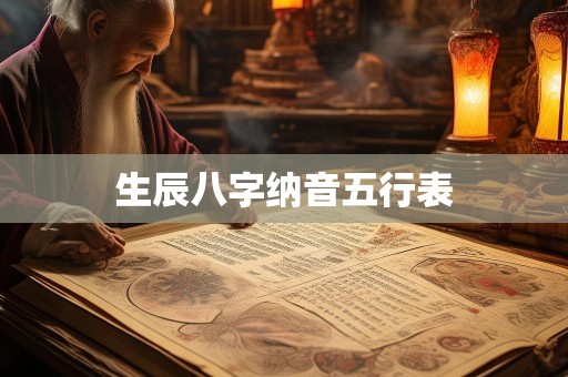 生辰八字纳音五行表