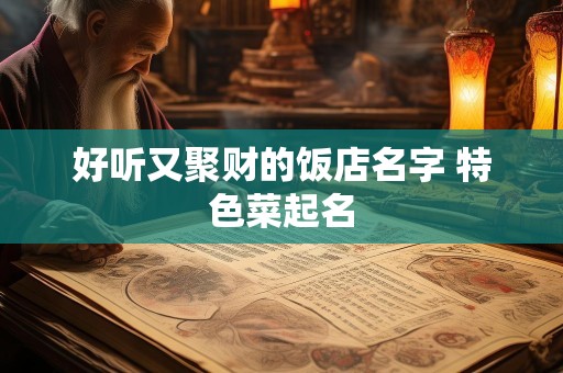 好听又聚财的饭店名字 特色菜起名