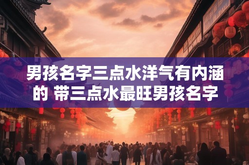 男孩名字三点水洋气有内涵的 带三点水最旺男孩名字