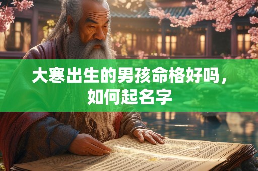 大寒出生的男孩命格好吗，如何起名字