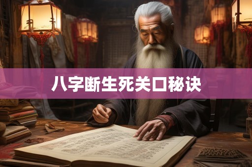 八字断生死关口秘诀
