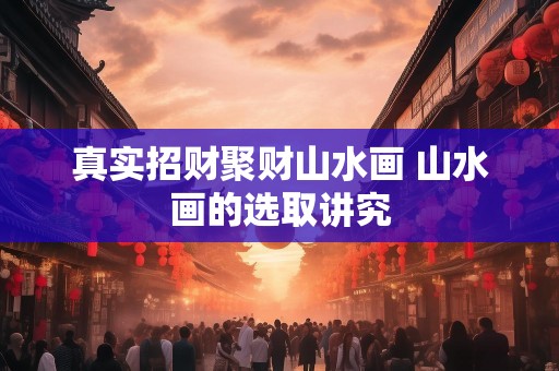 真实招财聚财山水画 山水画的选取讲究