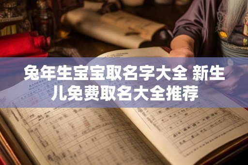 兔年生宝宝取名字大全 新生儿免费取名大全推荐