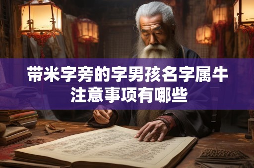 带米字旁的字男孩名字属牛 注意事项有哪些