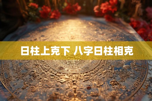 日柱上克下 八字日柱相克