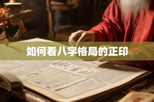 如何看八字格局的正印