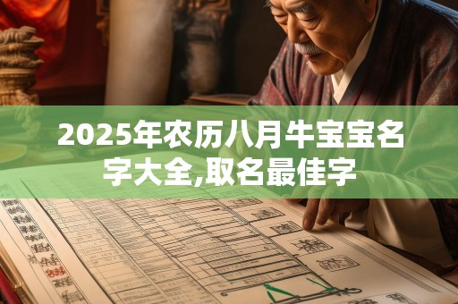 2025年农历八月牛宝宝名字大全,取名最佳字