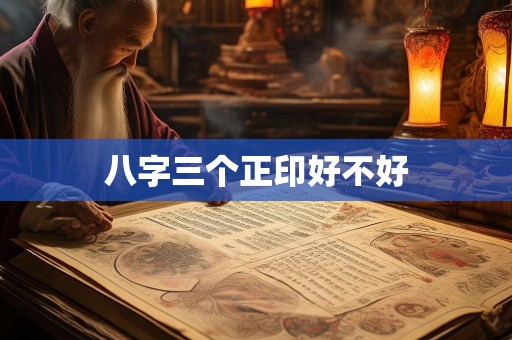 八字三个正印好不好