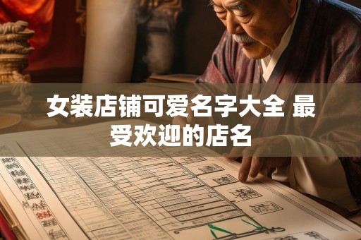 女装店铺可爱名字大全 最受欢迎的店名