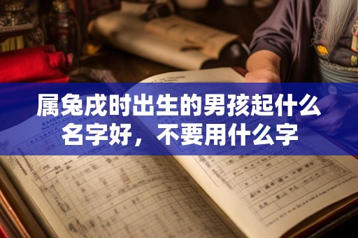属兔戌时出生的男孩起什么名字好，不要用什么字