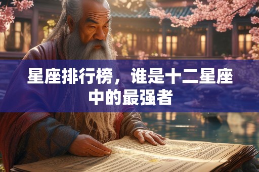 星座排行榜，谁是十二星座中的最强者