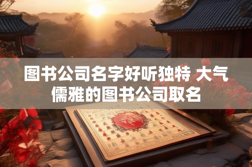 图书公司名字好听独特 大气儒雅的图书公司取名