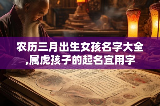 农历三月出生女孩名字大全,属虎孩子的起名宜用字