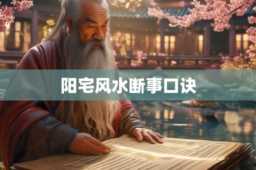 阳宅风水断事口诀