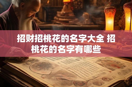 招财招桃花的名字大全 招桃花的名字有哪些
