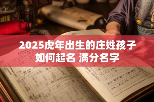 2025虎年出生的庄姓孩子如何起名 满分名字