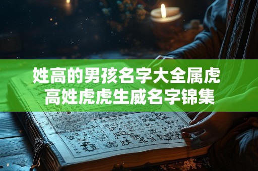 姓高的男孩名字大全属虎 高姓虎虎生威名字锦集