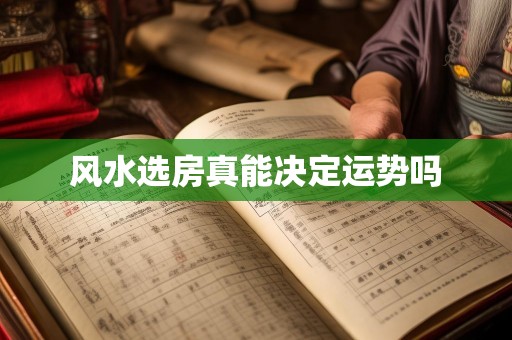 风水选房真能决定运势吗