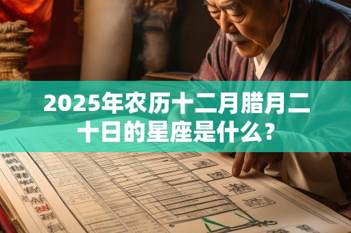 2025年农历十二月腊月二十日的星座是什么？