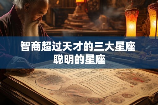 智商超过天才的三大星座 聪明的星座