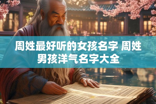周姓最好听的女孩名字 周姓男孩洋气名字大全